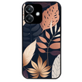 Coque noire taperso pour OPPO A40 avec motif jungle et feuilles protection antichoc personnalisée