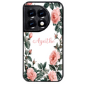 Coque noire taperso pour OnePlus 11 et 12 avec motif cadre fleur pastel personnalisee protection antichoc personnalisée