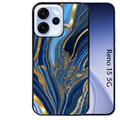Coque noire taperso pour OPPO Reno 15 et F FS 5G avec motif marbre bleu agathe protection antichoc personnalisée
