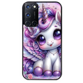 Coque noire taperso pour OPPO Reno 8 LITE avec motif licorne violette protection antichoc personnalisée