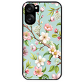 Coque noire taperso pour OnePlus Nord CE5 avec motif fleur de printemps protection antichoc personnalisée