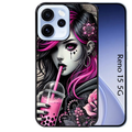 Coque noire taperso pour OPPO Reno 15 et F FS 5G avec motif anime et gothic boba protection antichoc personnalisée