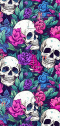 Tête de mort multi violet