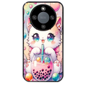 Coque noire taperso pour Magic 5 6 LITE et PRO avec motif chat bubble style manga protection antichoc personnalisée