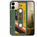 Coque noire taperso pour OPPO A6 A6X 4G et 5G personnalisable avec motif cassette kaki protection antichoc personnalisée