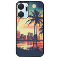 Coque noire taperso pour Honor X7A avec motif hawaii retro protection antichoc personnalisée
