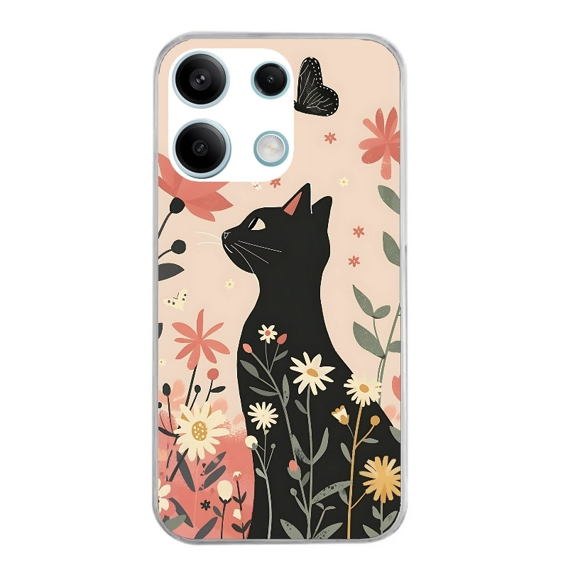 Coque taperso pour POCO M6 PRO 4G avec motif chat papillon 1 protection antichoc personnalisée