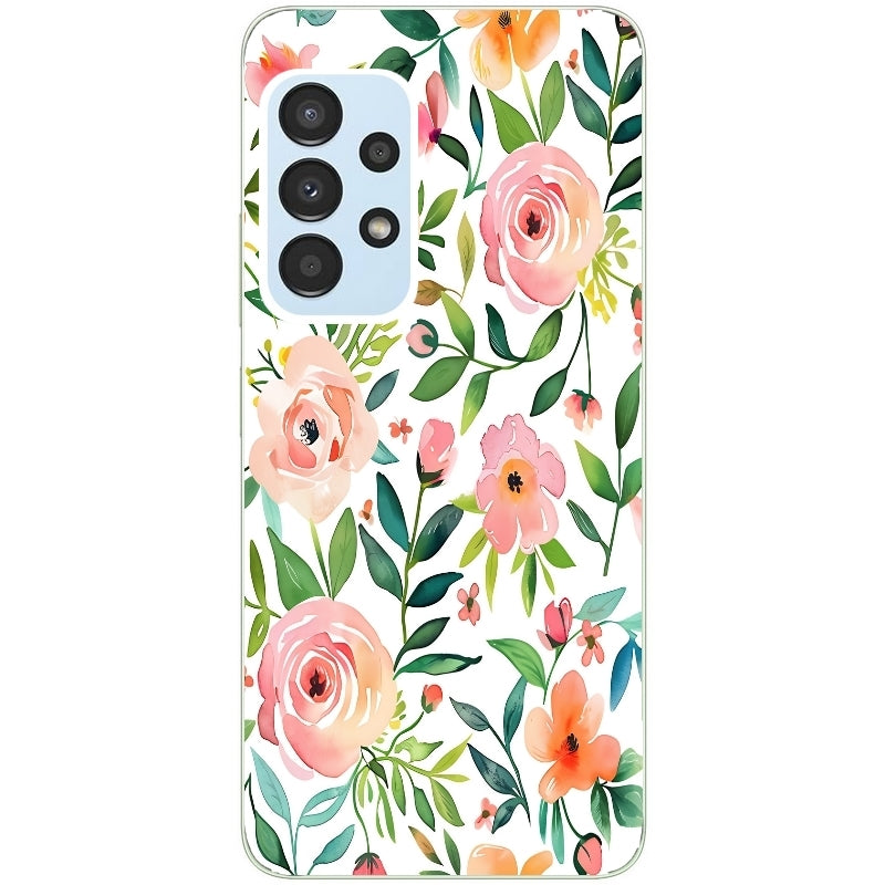 Coque taperso pour Galaxy A13 4G et 5G A23 A53 avec motif fleur des champs protection antichoc personnalisée