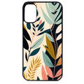 Coque noire taperso pour Moto E13 E14 E15 avec motif vintage et fleur protection antichoc personnalisée