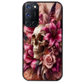 Coque noire taperso pour OPPO A72 4G avec motif tete de mort skull plume protection antichoc personnalisée
