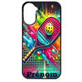 Coque noire taperso pour POCO C71 4G avec motif padel raquette personnalisee protection antichoc personnalisée