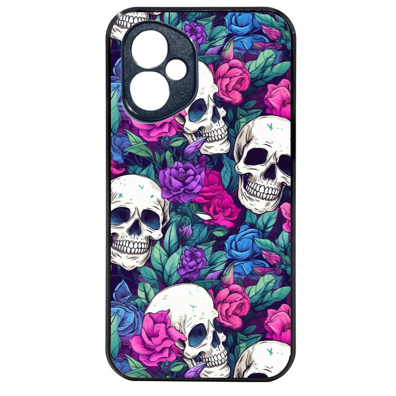 Coque noire taperso pour Honor 400 et Lite Pro Smart avec motif tete de mort violet protection antichoc personnalisée