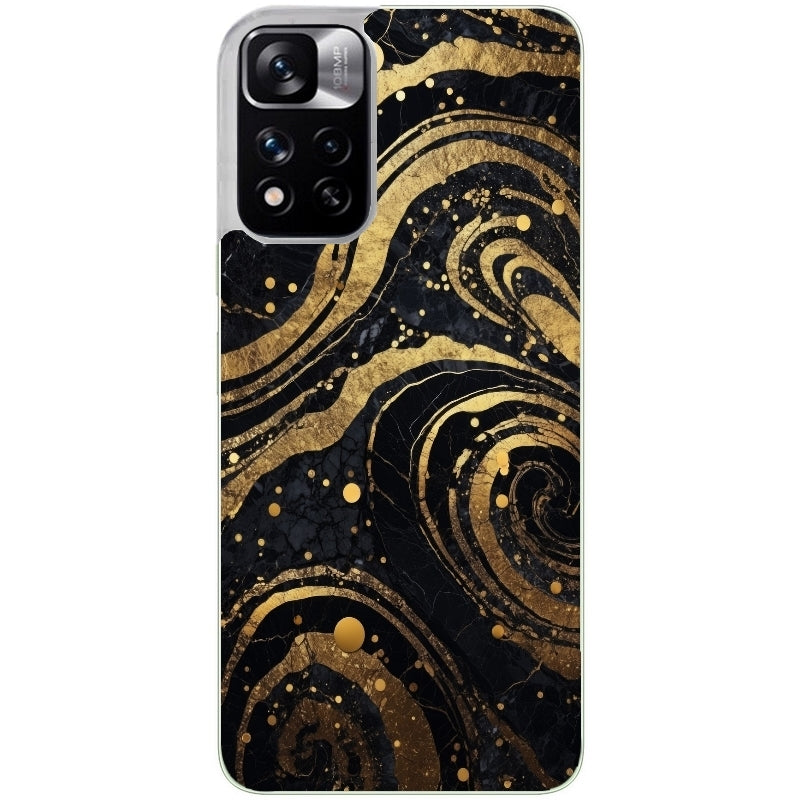Coque taperso pour Redmi Note 11 4G PRO 5G 11S avec motif marbre noir protection antichoc personnalisée
