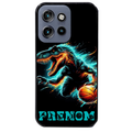 Coque noire taperso pour Moto Edge 60 et Neo Fusion Pro avec motif basket et dino personnalisee protection antichoc personnalisée