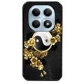 Coque noire taperso pour POCO M8 5G et PRO 5G avec motif yin yang et fleur protection antichoc personnalisée