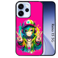 Coque noire taperso pour OPPO Reno 15 et F FS 5G avec motif anime manga et tag protection antichoc personnalisée