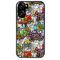 Coque noire taperso pour OnePlus Nord CE5 avec motif tag et graffiti protection antichoc personnalisée