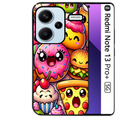 Coque noire taperso pour Redmi Note 13 PRO PLUS 5G avec motif anime donut kawaii protection antichoc personnalisée