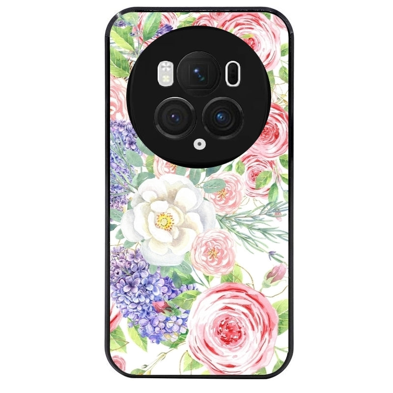 Coque noire taperso pour Magic 5 6 LITE et PRO avec motif fleur couleur pastel protection antichoc personnalisée