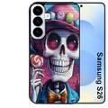 Coque noire taperso pour galaxy S26 et PLUS ULTRA FE avec motif tete de mort tag protection antichoc personnalisée