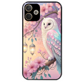 Coque noire taperso pour OPPO A5 PRO 4G et 5G avec motif chouette cerisier protection antichoc personnalisée