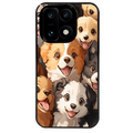 Coque noire taperso pour OnePlus 15 avec motif chien smile protection antichoc personnalisée