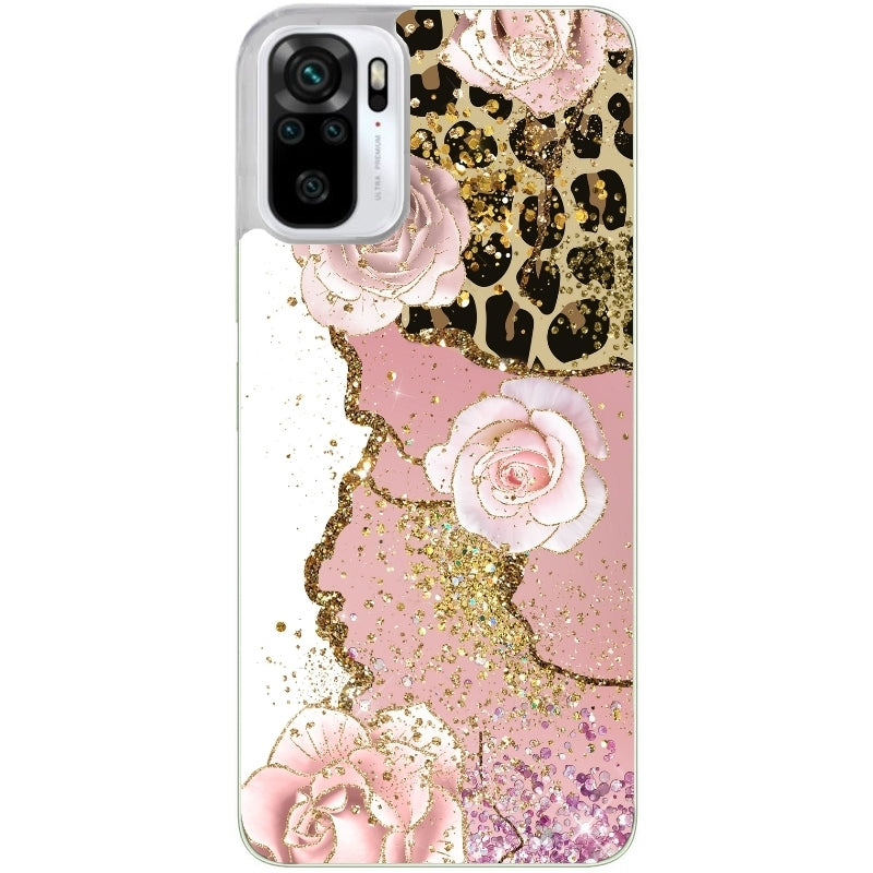 Coque taperso pour Redmi Note 10 4G 5G PRO 10S avec motif marbre fleur leopard protection antichoc personnalisée