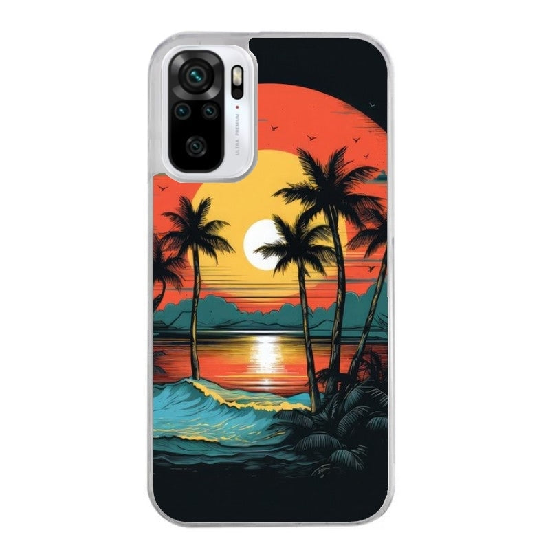 Coque taperso pour Redmi Note 10 4G 5G PRO 10S avec motif hawaii palmier protection antichoc personnalisée