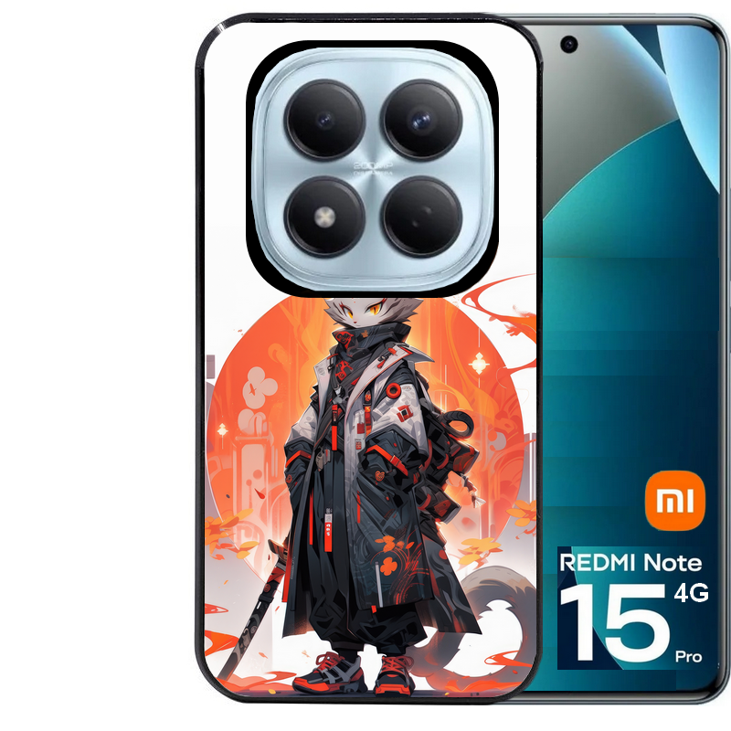 Coque noire taperso pour Redmi Note 15 et PRO PLUS 4G 5G avec motif anime chat japan personnalise protection antichoc personnalisée