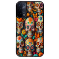 Coque noire taperso pour OPPO A54 et A74 5G avec motif mort mexicaine papillon protection antichoc personnalisée