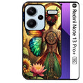 Coque noire taperso pour Redmi Note 13 PRO PLUS 5G avec motif fee et fleurs protection antichoc personnalisée
