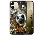 Coque noire taperso pour OPPO A6 A6X 4G et 5G avec motif foot metal personnalisee protection antichoc personnalisée
