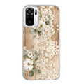 Coque taperso pour Redmi Note 10 4G 5G PRO 10S avec motif bois et dentelle 1 protection antichoc personnalisée
