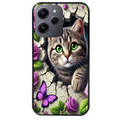 Coque noire taperso pour Redmi 12 4G et 5G avec motif chat papillon 3 protection antichoc personnalisée