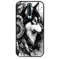 Coque noire taperso pour OPPO Reno 2 et 2Z avec motif loup dreamcatcher protection antichoc personnalisée