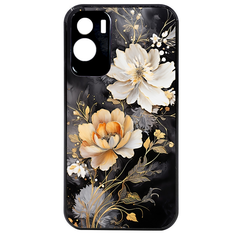 Coque noire taperso pour Honor 70 LITE 90 et LITE avec motif fleur blanche protection antichoc personnalisée