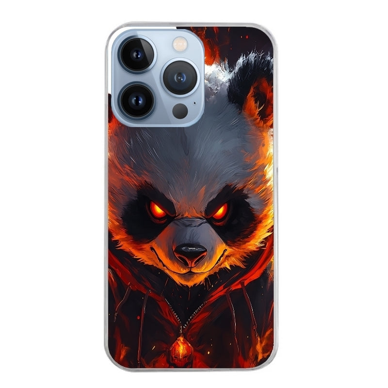 Coque taperso pour Iphone 14 et PRO PLUS PRO MAX avec motif panda very angry protection antichoc personnalisée