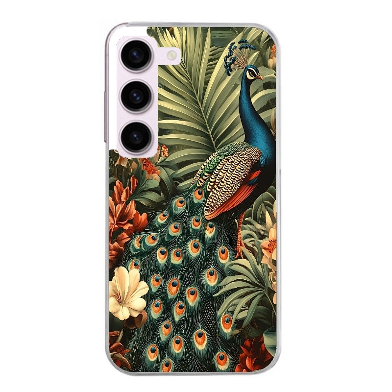 Coque taperso pour Galaxy A13 4G et 5G A23 A53 avec motif paon tropical protection antichoc personnalisée