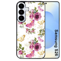 Coque noire taperso pour galaxy S26 et PLUS ULTRA FE avec motif fleur et papillon protection antichoc personnalisée