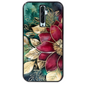 Coque noire taperso pour OPPO Reno 2 et 2Z avec motif fleur poinsettia style noel protection antichoc personnalisée