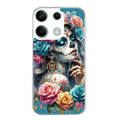 Coque taperso pour Redmi Note 13 4G 5G PRO avec motif tete de mort calavera bleu protection antichoc personnalisée