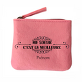Porte monnaie personnalisé meilleure soeur en feutrine en feutrine