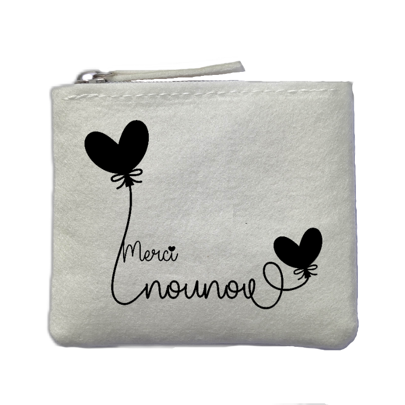 Chaussettes paillettes argent motif nounou et coeur