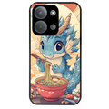 Coque noire taperso pour POCO C85 avec motif dragon ramen 2 protection antichoc personnalisée