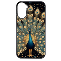 Coque noire taperso pour POCO C71 4G avec motif paon mandala protection antichoc personnalisée