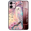 Coque noire taperso pour OPPO A6 PRO 4G et 5G avec motif chouette cerisier protection antichoc personnalisée