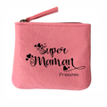 Porte monnaie personnalisé super maman en feutrine en feutrine
