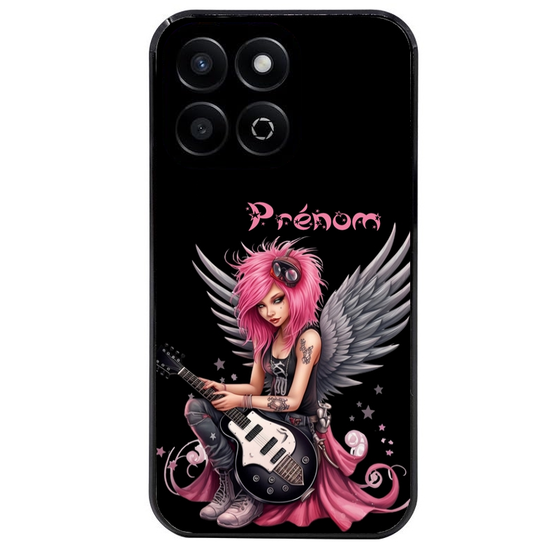 Coque noire taperso pour Honor 70 LITE 90 et LITE avec motif fee rock personnalisee protection antichoc personnalisée