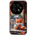 Coque noire taperso pour OnePlus 13 avec motif renard et fox anime protection antichoc personnalisée