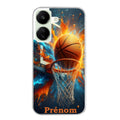 Coque taperso pour POCO C65 4G avec motif basket ball color personnalise protection antichoc personnalisée